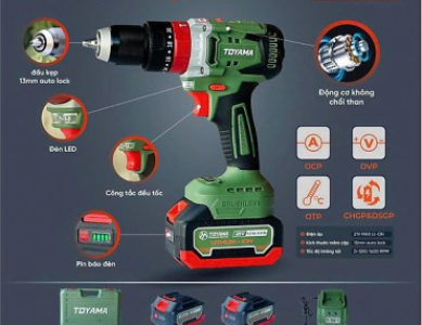 Máy khoan pin Toyama Z-10 Pro (đầu cặp 13mm) - hàng chính hãng