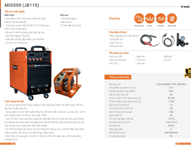 Máy hàn bán tự động MIG 500 (J8110)