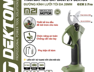 Kéo cắt cành dùng pin Dekton M21-MCC28PRO / M21-MCC28XPRO