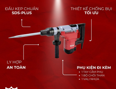 Máy khoan búa 2 chức năng 1100W 38mm KZC03-38 – DCK