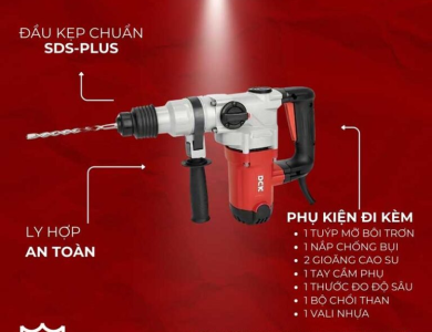 Máy khoan búa 2 chức năng 1150W 28mm KZC05-28B – DCK