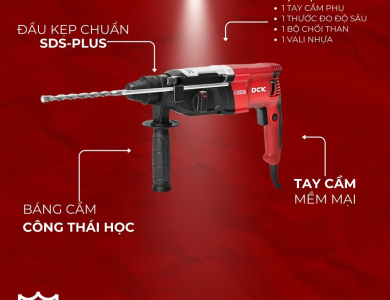 Máy khoan búa 3 chức năng 820W 28mm KZC04-28 – DCK