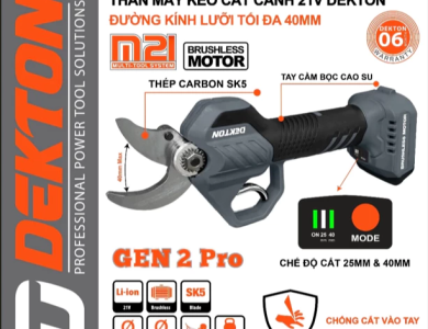 Kéo Cắt Cành Pin Dekton M21-MCC40PRO / M21-MCC40XPRO - Chân pin phổ thông