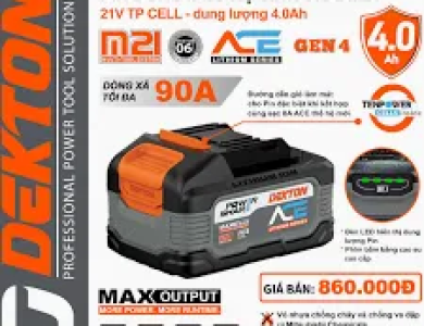 Pin 21V 4.0Ah Dekton M21-B4090XPROMAX (ACE)