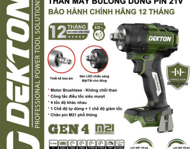 Máy siết mở bulong dekton m21-iw555plus