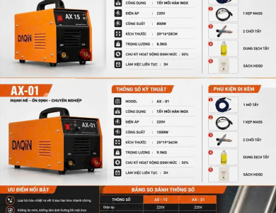 Máy tẩy mối hàn INOX Daqin  Ax-1S 