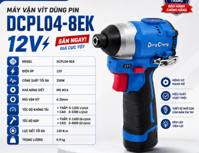Máy vặn vít dùng pin 12V DongCheng DCPL04-8EK (Kèm 2 pin & Sạc)