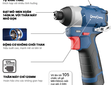 Máy vặn vít dùng pin 12V DongCheng DCPL04-8EK (Kèm 2 pin & Sạc)