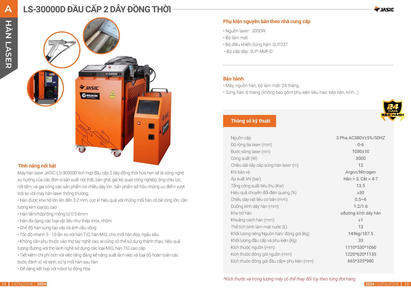 Máy hàn laser Jasic LS-30000D