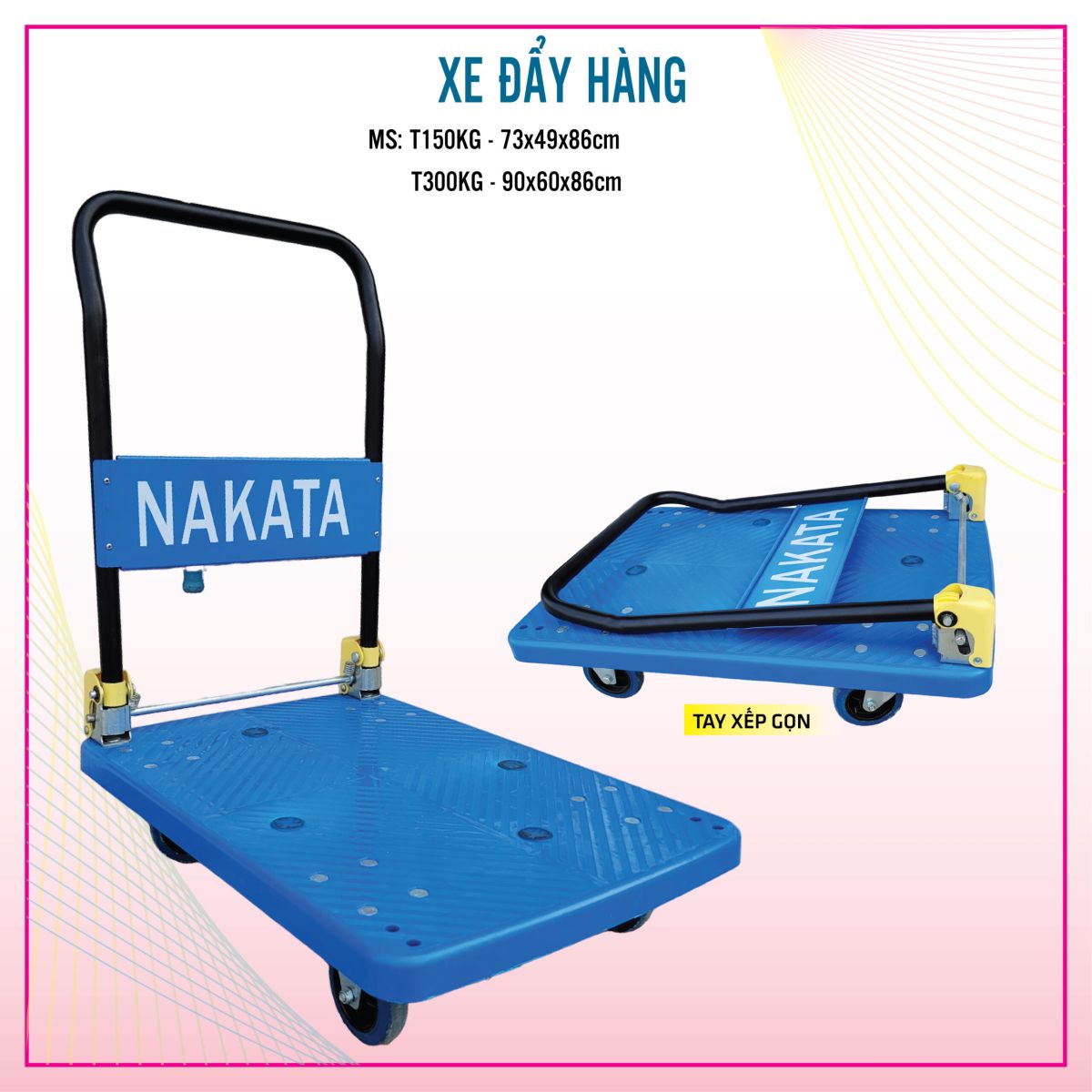 Xe đẩy hàng Nakata T150