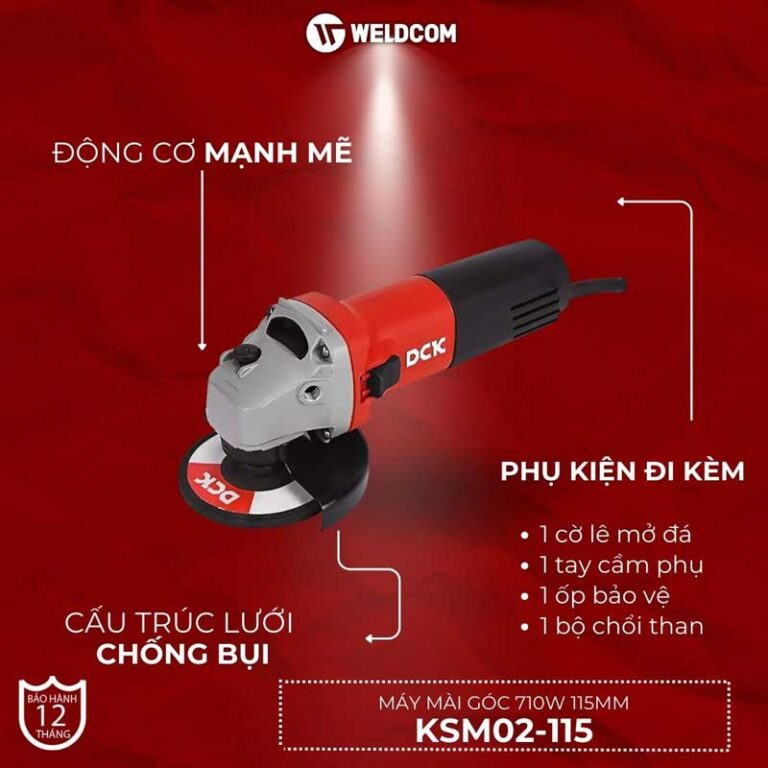 Máy mài góc DCK KSM02-115 (công tắc cạnh)