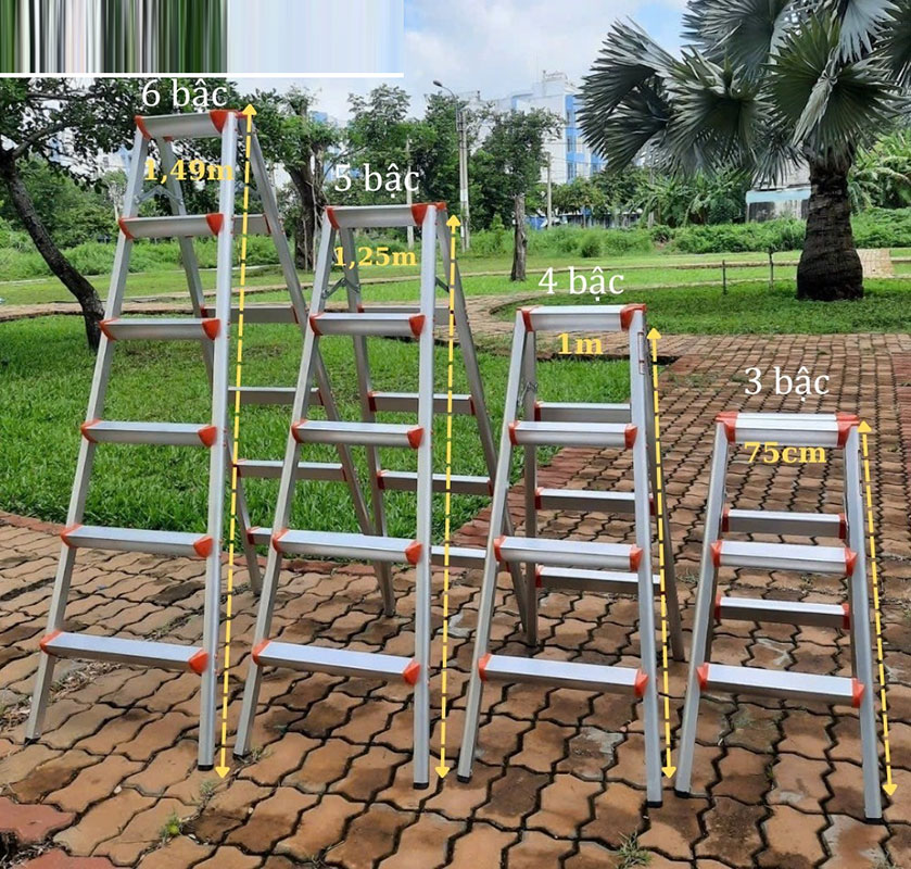 là dòng thang nhôm gia đình chuyên dụng với thiết kế bậc bản to (bậc bằng), giúp người dùng đứng vững và thoải mái trong thời gian dài.