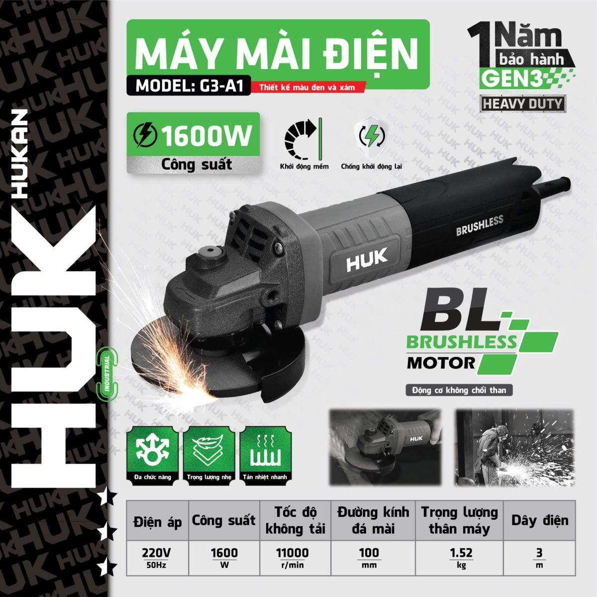Máy Đục Bê Tông Hukan G3-HUK32 (GEN 3)
