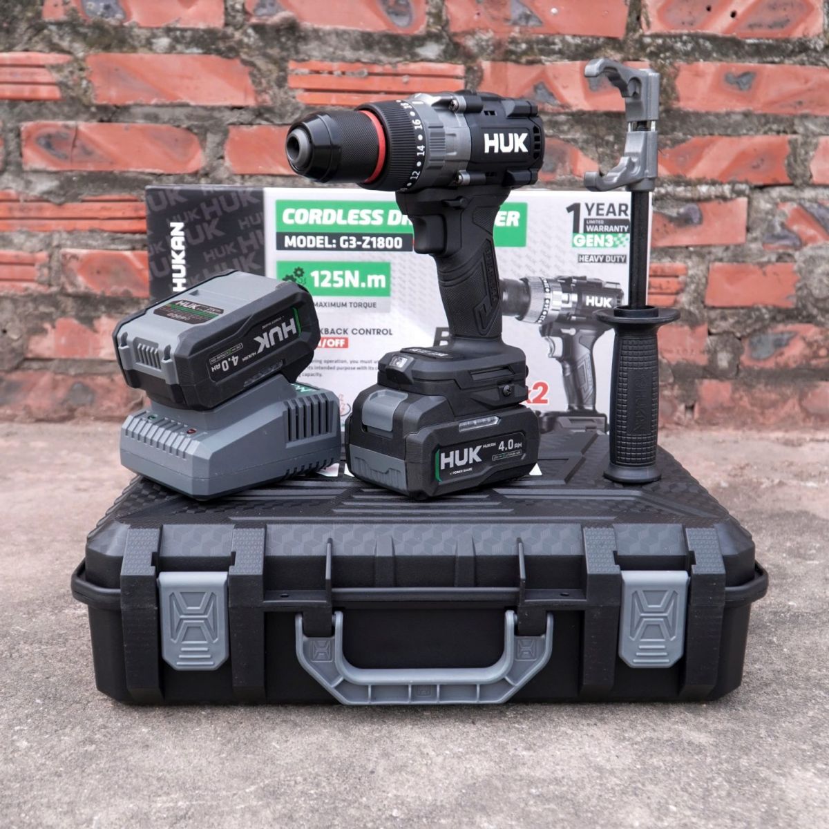 Máy khoan pin Hukan G3-Z1800 ( có khóa trục )