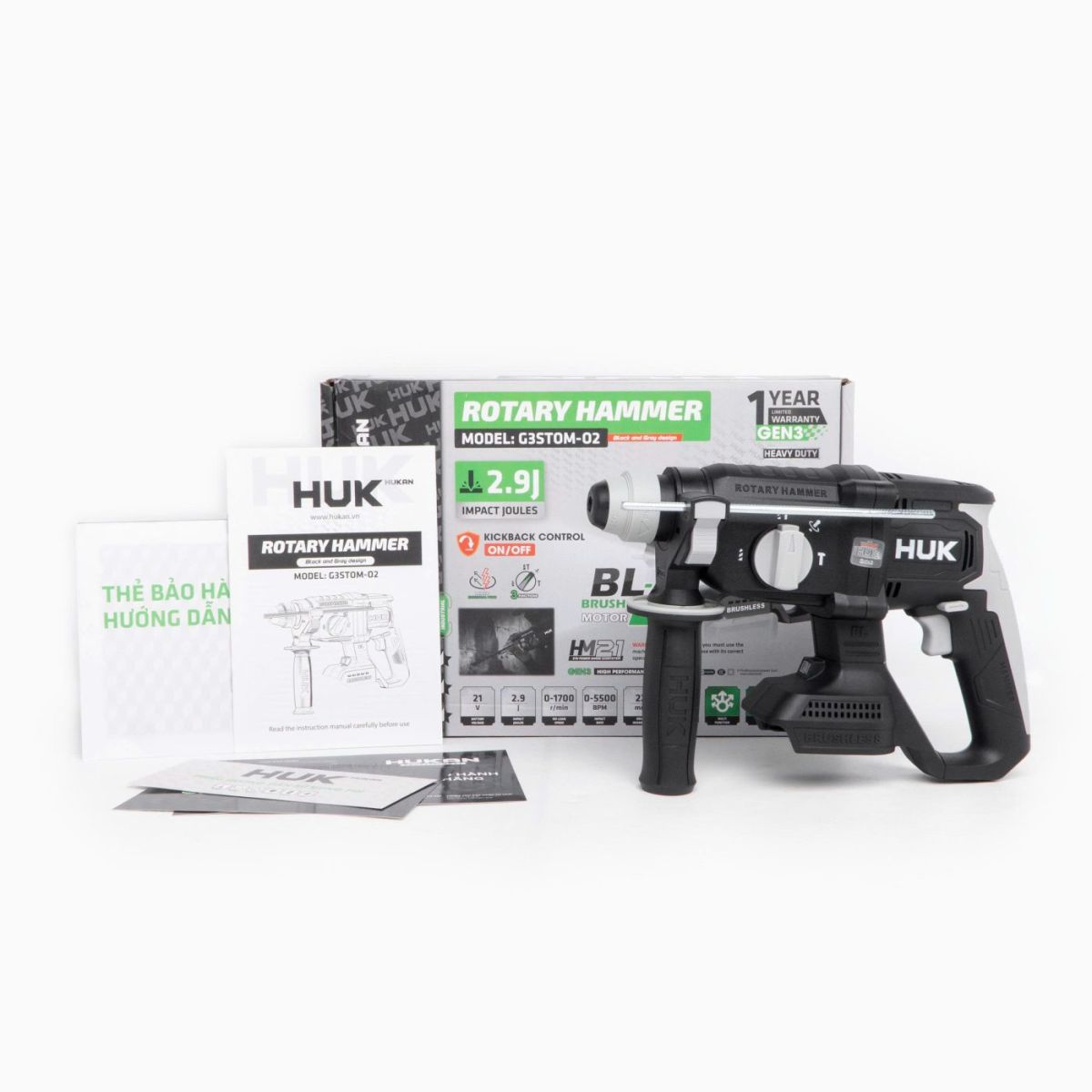 Máy khoan đục bê tông Hukan G3STOM-O2 (GEN 3)