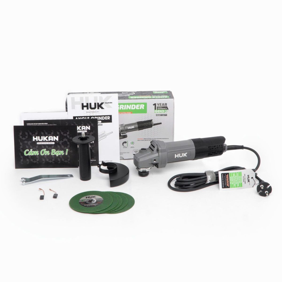 Máy mài điện (GEN 3) công tắc đuôi Hukan G3-A850