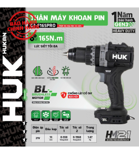 Thân máy khoan pin Hukan G3-F165PRO (Body)