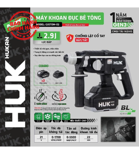 Máy khoan đục bê tông Hukan G3STOM-O2 (GEN 3) 