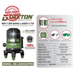 MÁY CÂN BẰNG LASER DEKTON - DK LS0502XPRO