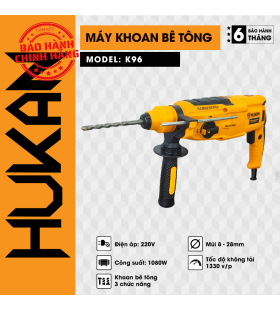Máy khoan bê tông 3 chức năng Hukan K96