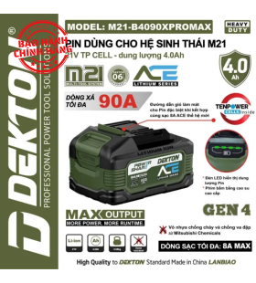Pin 21V 4.0Ah Dekton M21-B4090XPROMAX (ACE)
