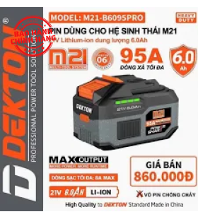 Pin 21V 6.0Ah Dekton M21-B6095A