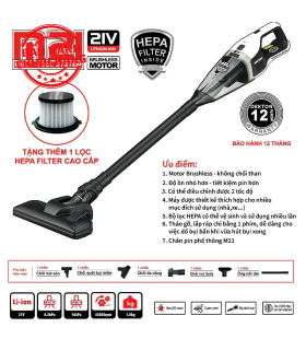Máy hút bụi dùng pin 21V Dekton M21-HB01BL (Chưa Pin & Sạc)