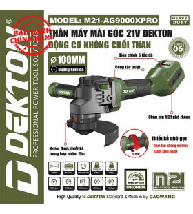Thân máy mài pin không chổi than Dekton M21-AG9000XPRO / M21-AG9000PRO