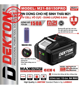 Pin 21V 8Ah Dekton M21-B8150PRO (màu đen)