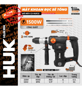Máy Đục Bê Tông Hukan G3-HUK32 (GEN 3)