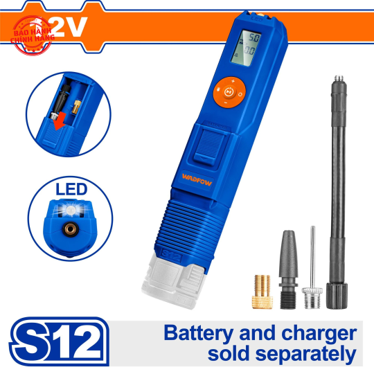 Máy Kiểm Tra Hơi Lốp Xe ô Tô Dùng Pin 12V WADFOW WLN1512