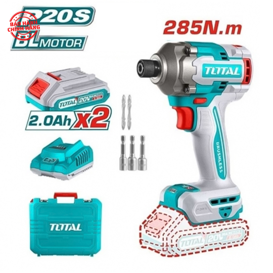Bộ máy vặn vít 285Nm dùng pin 20V Total TIRLI2028