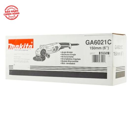   Máy mài góc Makita GA6021C công suất 1450W, đường kính lưỡi 150mm, công tắc bóp