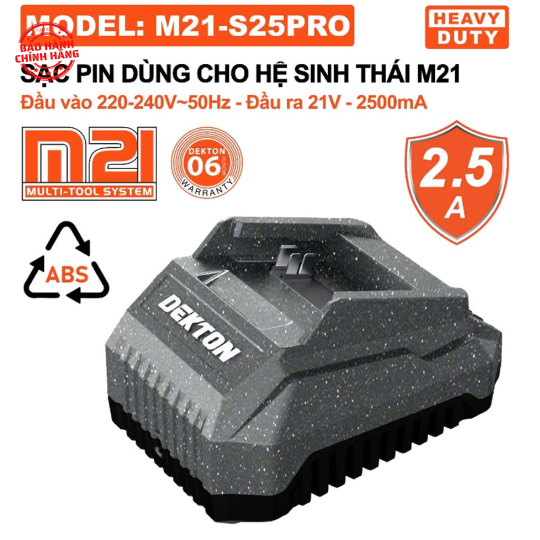Đế sạc pin Dekton M21-S25Pro (21V - 2.5A)