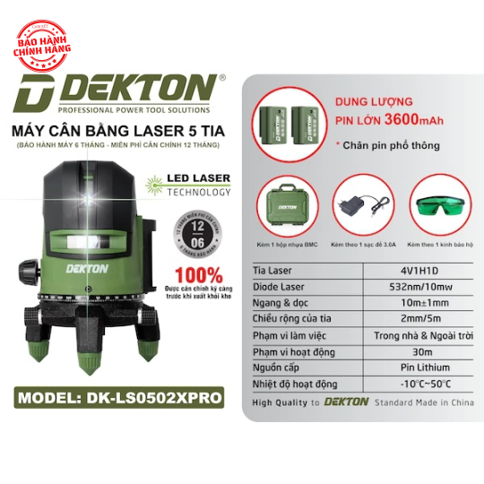 MÁY CÂN BẰNG LASER DEKTON - DK LS0502XPRO