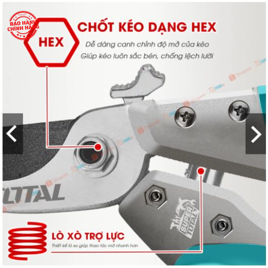 Kéo cắt tỉa cây TOTAL THT15308 205mm