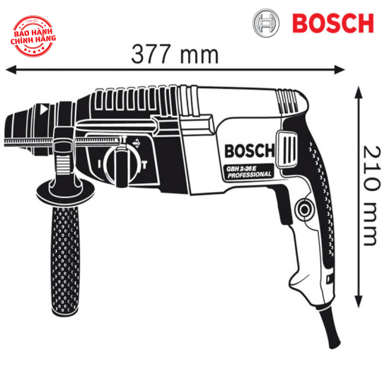 Máy khoan búa Bosch GBH 2-26E 800W