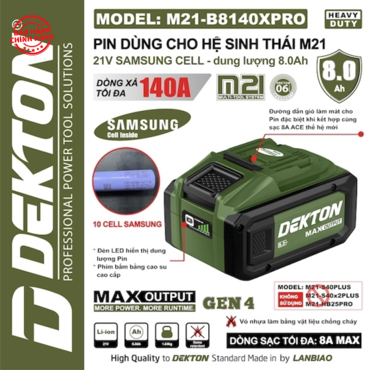 Pin Dekton M21-B8140XPRO