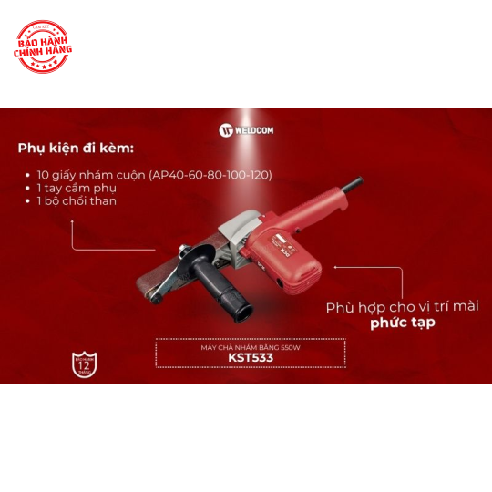 Máy chà nhám băng 550W KST533 – DCK