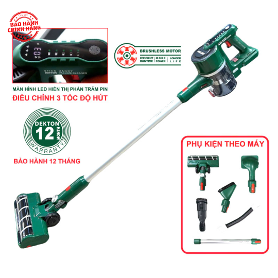  Máy hút bụi dùng pin 21V Dekton M21-HB02BL (Chưa Pin & Sạc)