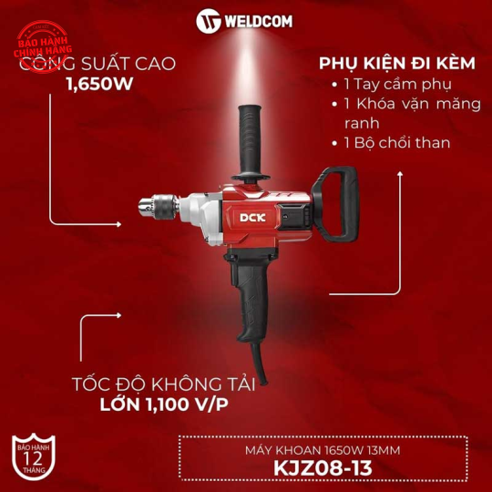 Máy khoan 1650W 13mm KJZ08-13 – DCK