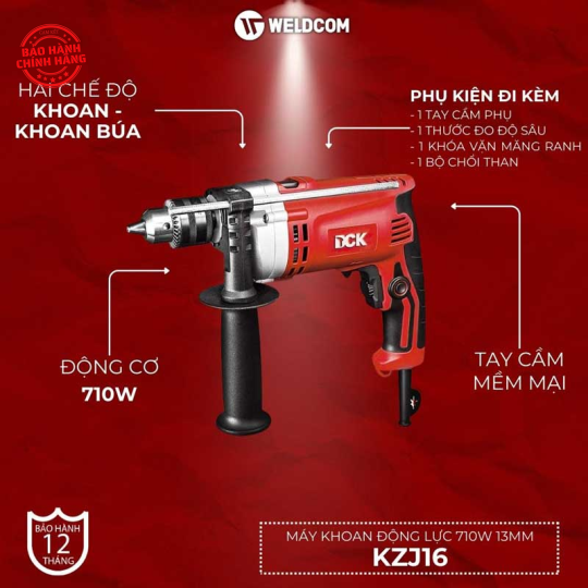 Máy khoan động lực 710W 13mm KZJ16 – DCK