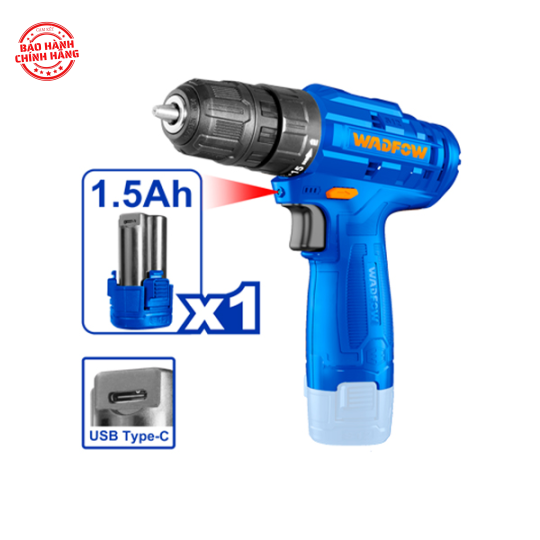 Máy khoan dùng pin Lithium-ion 12V Wadfow WCDS510