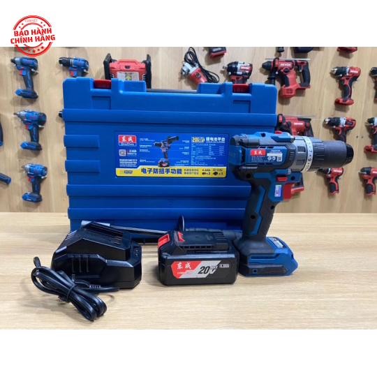 Máy khoan pin 20V DongCheng DCJZ20160i (2 pin 4AH, sạc)