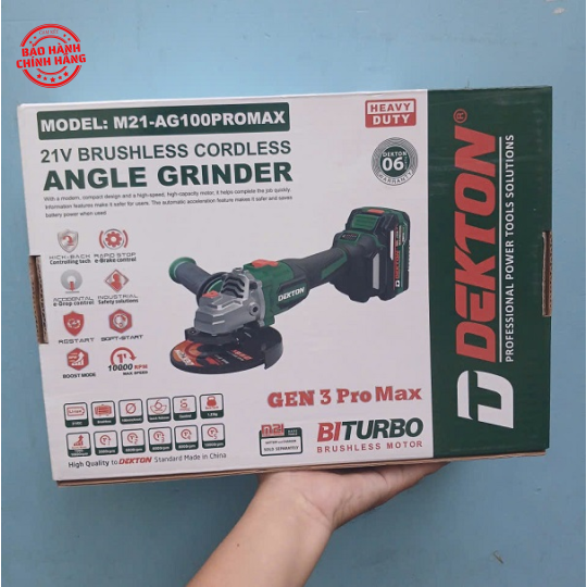 Thân máy mài góc dùng pin 21V Dekton M21-AG100PROMAX / M21-AG100XPLUS