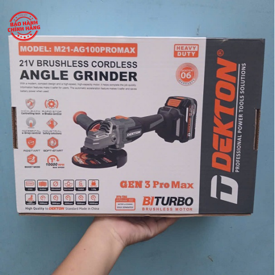 Thân máy mài góc dùng pin 21V Dekton M21-AG100PROMAX / M21-AG100XPLUS