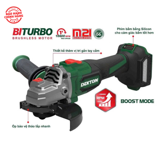 Thân máy mài góc dùng pin 21V Dekton M21-AG100PROMAX / M21-AG100XPLUS