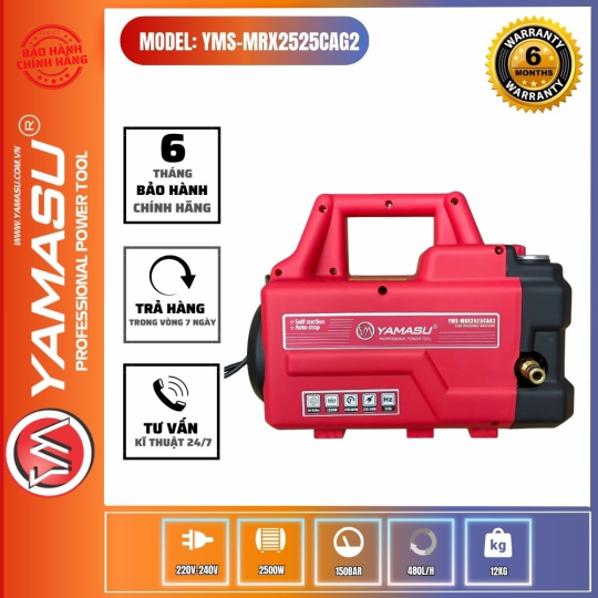 Máy xịt rửa xe Yamasu 2500W YMS-RX2525CAG2 (CHỈNH ÁP)