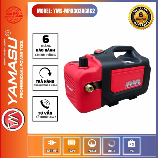  MÁY XỊT RỬA XE CAO ÁP YAMASU YMS-RX3030CAG2 CÔNG SUẤT LỚN 3000W (CÓ CHỈNH ÁP)