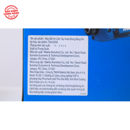 Máy vặn vít dùng pin Makita TD022DSE 7.2V